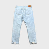 Levi's 501 S Jeans Womens 31x28 Blue Skinny Taper Leg Light Wash Distress Denim Pants