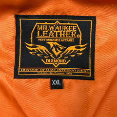 Milwaukee Leather Vest Mens 2XL Brown Roulette Distressed 10 Pocket Biker