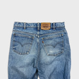 Vintage 90s Levi's 619 Jeans Mens 32x32 Orange Tab Light Wash Slim Straight
