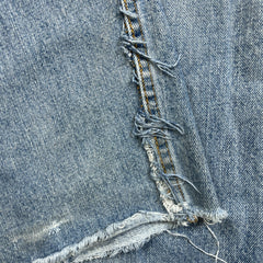 Vintage 90s Levi's 550 Jeans Mens 34x29 Blue Relaxed Fit Tapered Leg Frayed Denim