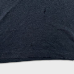 Vintage 90s Sun Faded Blank T Shirt Mens XL Black Single Stitched Distressed Tee