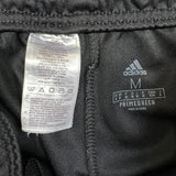 Adidas Track Pants Mens Medium Black 3 Stripe Spell Out Training Athletic Jogger