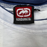Vintage 90s Ecko Unltd T Shirt Mens Small White Complex Rhino Distressed Tee