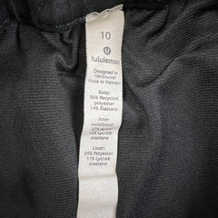 Lululemon Tracker Shorts V *4" Womens Size 10 Black Low Rise Lightweight Run