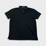 Polo Ralph Lauren Shirt Mens 2XL Black Pony Slim Fit Casual Preppy Short Sleeve