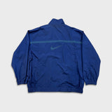 Vintage 90s Nike Sportwear Jacket Mens XL Blue Big Swoosh Full Zip Windbreaker