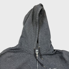 Nike Sportswear Hoodie Mens Large Gray Swoosh Full Zip Hooded Sweater
