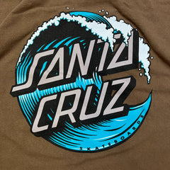 Santa Cruz T Shirt Mens Medium Brown Double Side Skateboard Graphic Tee