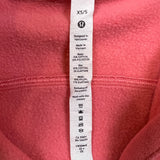 Lululemon Scuba Oversized 1/2 Zip Hoodie Womens XS Pink Hooded Sweater