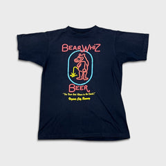 Vintage 1988 Bear Whiz Beer T Shirt Mens Large Blue Single Stitch Virginia Tee