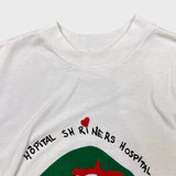 Vintage 90s Shriners Hospital Montreal T Shirt Mens Large White Single Stitch Tee