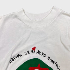 Vintage 90s Shriners Hospital Montreal T Shirt Mens Large White Single Stitch Tee