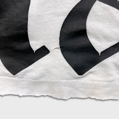 AAPE By A Bathing Ape T Shirt Mens Large White Distressed Monogram Moon Face Tee