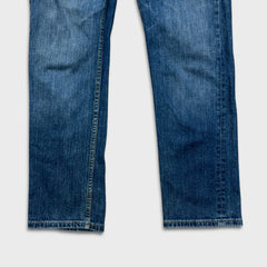 Levi's 514 Jeans Mens 32x30 Blue Slim Straight Fit Dark Wash Faded Denim Pants