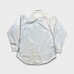 Vintage 90s Levi's Denim Shirt Mens Medium Blue Faded Light Wash Button Up