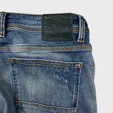 Vintage Y2K Ed Hardy Jeans Mens 34x32 Blue Slim Straight Distressed Dagger Denim Pants