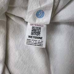 WE11DONE Shirt Mens Small White Spell Out Graphic Long Sleeve Tee