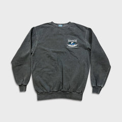 Vintage 90s Miramichi Fishing Sweatshirt Mens Medium Gray Stone Washed Pullover