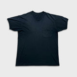 Vintage 90s Blank Pocket T Shirt Mens XL Black Single Stitch Faded Distressed Tee
