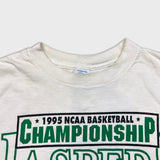 Vintage 1995 Logo 7 NCAA Final Four Championship T Shirt Mens XL White Manhattan Jaspers Basketball Tee