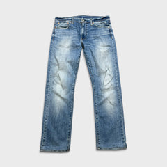 Levi’s 513 Jeans Mens 32x30 Blue Slim Straight Fit Light Wash Faded Denim Pants