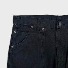 Dickies Pants Mens 34x30 Black Double Knee Carpenter Workwear Canvas Trousers