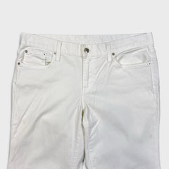Vintage Polo Ralph Lauren Jeans Mens 36x32 White 625 Wide Flare Leg USA Denim Pants