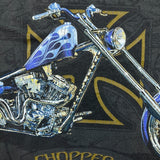 Vintage Y2K West Coast Choppers T Shirt Mens Large Gray Faded Jesse James Chopper Tee