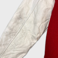 Vintage 90s Hard Rock Cafe Jacket Mens Small Red Varsity Letterman Bomber