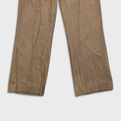 Vintage 90s Levi’s Strauss Dress Pants Mens 32x32 Brown Pleated Wool Blend Trouser