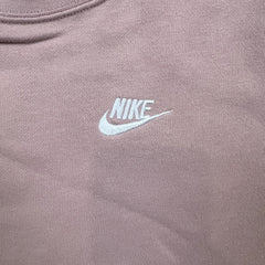 Nike Sportswear Sweatshirt Womens Medium Pink Swoosh Pullover Crewneck