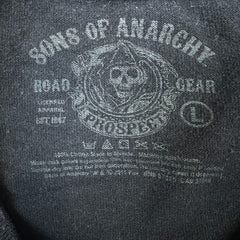 Sons of Anarchy T Shirt Mens Large Black SOA Biker Reaper TV Series Graphic Tee