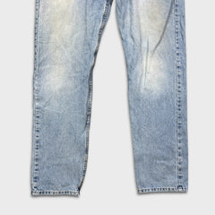 Levi's 502 Jeans Mens 34x33 Blue Regular Taper Fit Light Wash Faded Denim Pants