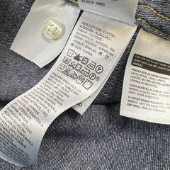 Levi's Denim Shirt Mens Large Blue Dark Wash Casual Western Jean Pearl Snap