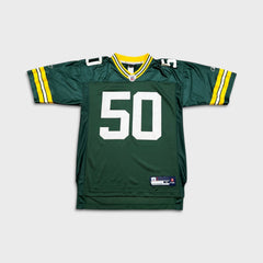 Vinatge Y2K Reebok AJ Hawk Green Bay Packers #50 NFL Jersey Mens Medium Green Football