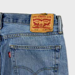 Levi's 516 Jeans Mens 36x34 Blue Slim Straight Leg Light Wash Denim Pants