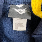 Vintage 90s Pony Hoodie Men XL Blue Embroidered Logo Thrashed Hooded Sweater
