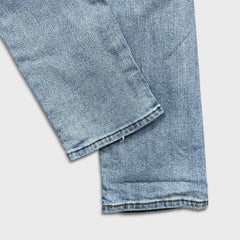 Levi's Wedgie Straight Jeans Womens 26x28 Blue Distressed Light Wash Denim Pants