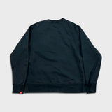 Nike Air Sportswear Sweatshirt Mens Large Black Swoosh Pullover Crewneck