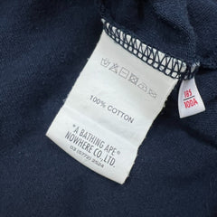 AAPE By A Bathing Ape Mens XL Blue One Point Spell Out Graphic Pocket T Shirt