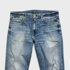 Levi’s 513 Jeans Mens 32x30 Blue Slim Straight Fit Light Wash Faded Denim Pants