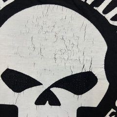 Vintage 90s Harley Davidson T Shirt Mens Large Black Skull Graphic Faded Tee