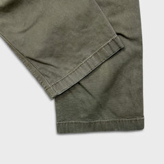 Carhartt Pants Mens 30x32 Green Double Knee Relaxed Fit Rugged Flex Workwear