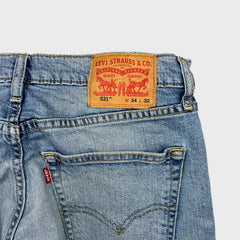 Levi's 531 Jeans Mens 34x30 Blue Athletic Slim Fit Light Wash Stretch Denim Pants