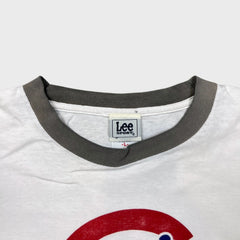 Vintage 2007 Chicago Cubs T Shirt Mens Large White MLB Baseball Distressed Ringer Tee