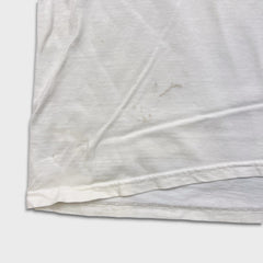 Vintage Y2K Antenna Software Tech T Shirt Mens Large White Distressed Promo Tee
