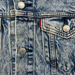 Levi's Type III Denim Jacket Mens Large Blue Acid Wash Western Trucker