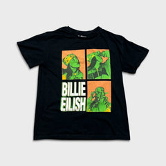 Billie Eilish T Shirt Mens Large Black 3 Photo Logo Portrait Graphic Band Tee