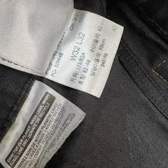 Levi's 511 Jeans Mens 32x31 Black Slim Fit Dark Wash Stretch Mid Rise Denim Pants