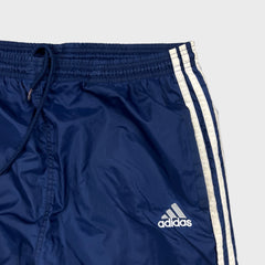 Vintage 90s Adidas Track Pants Mens Medium Blue 3 Stripes Active Athletic
